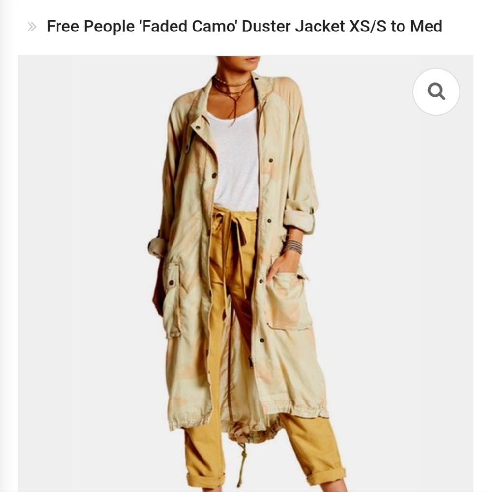 Free People Faded Camo Utility Jacket